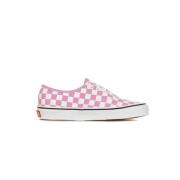 Geruite Orchidee Lage Sneakers Vans , Pink , Dames