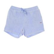 Blauwe Badstof Katoenen Shorts met Zakken Tommy Hilfiger , Blue , Here...