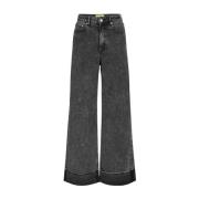 Tokyo Wide Fold Denim Jeans Jack & Jones , Gray , Dames