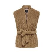 Teddy Waistcoat Life Beige Freewear Only , Beige , Dames