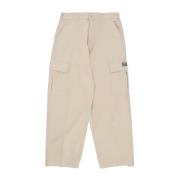 Heren Cargo Broek Zilver Grijs Obey , Beige , Heren