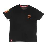 Vlamprint Hot Wheels Zwart Tee Alpha Industries , Black , Heren