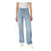 Highwaist Wide Leg Hennep Jeans Armedangels , Blue , Dames