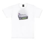 Witte Tee met Print Voor/Achter HUF , White , Heren