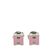 Pre-owned Metal earrings Hermès Vintage , Gray , Dames