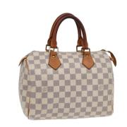 Pre-owned Canvas handbags Louis Vuitton Vintage , White , Dames