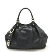 Pre-owned Leather gucci-bags Gucci Vintage , Black , Dames