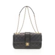 Pre-owned Leather chanel-bags Chanel Vintage , Blue , Dames