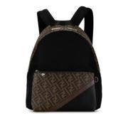 Pre-owned Canvas shoulder-bags Fendi Vintage , Black , Dames