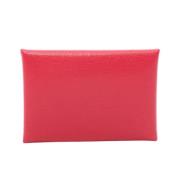 Pre-owned Leather wallets Hermès Vintage , Pink , Dames