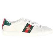 Pre-owned Leather sneakers Gucci Vintage , White , Dames