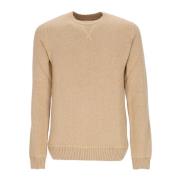 Zachte Pasvorm Crewneck Sweater Kameel Element , Brown , Heren