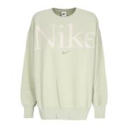 Oversized Crewneck Sweatshirt met Logo Nike , Green , Dames