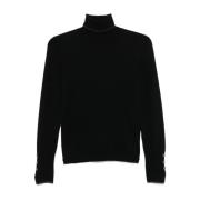 Zwarte Gebreide Coltrui Sweater Liu Jo , Black , Dames