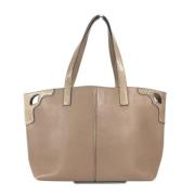 Pre-owned Leather shoulder-bags Cartier Vintage , Beige , Dames