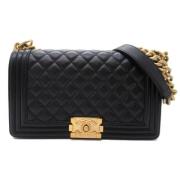 Pre-owned Leather chanel-bags Chanel Vintage , Black , Dames