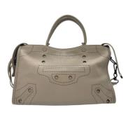 Pre-owned Leather balenciaga-bags Balenciaga Vintage , Beige , Dames