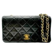 Pre-owned Leather chanel-bags Chanel Vintage , Black , Dames