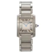 Pre-owned Stainless Steel watches Cartier Vintage , Beige , Dames