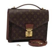 Pre-owned Canvas handbags Louis Vuitton Vintage , Brown , Dames