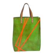 Pre-owned Leather totes Louis Vuitton Vintage , Green , Dames