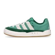 Groen/Wit Lage Sneaker met Logo Adidas , Green , Heren