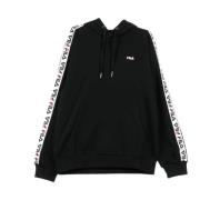 Zwarte lichtgewicht hoodie voor mannen Fila , Black , Heren