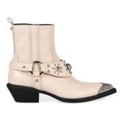 Gestudeerde Leren Westernlaarzen Pinko , Beige , Dames