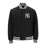 Yankees Logo Bomberjack Zwart/Wit New Era , Black , Heren