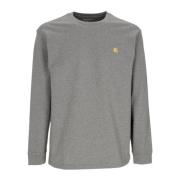 Chase Longsleeve T-shirt Donkergrijs Carhartt Wip , Gray , Heren