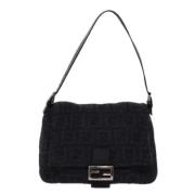 Pre-owned Wool shoulder-bags Fendi Vintage , Black , Dames