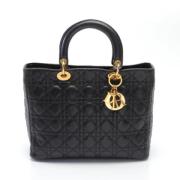 Pre-owned Leather dior-bags Dior Vintage , Black , Dames