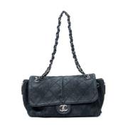 Pre-owned Leather shoulder-bags Chanel Vintage , Black , Dames