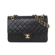 Pre-owned Leather chanel-bags Chanel Vintage , Black , Dames