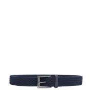 Eenvoudige Logo Gesp Riem Emporio Armani EA7 , Blue , Heren