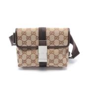 Pre-owned Leather gucci-bags Gucci Vintage , Beige , Dames