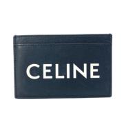 Pre-owned Leather wallets Celine Vintage , Blue , Heren