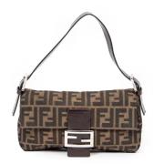 Pre-owned Canvas shoulder-bags Fendi Vintage , Brown , Dames