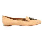 Pre-owned Suede flats Alexander McQueen Pre-owned , Brown , Dames