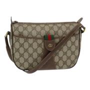 Pre-owned Leather gucci-bags Gucci Vintage , Beige , Dames