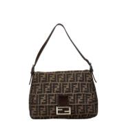 Pre-owned Canvas shoulder-bags Fendi Vintage , Brown , Dames