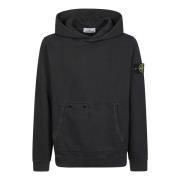 Casual Hooded Sweatshirt voor mannen Stone Island , Black , Heren