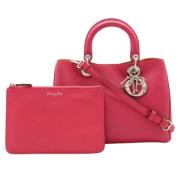 Pre-owned Leather totes Dior Vintage , Pink , Dames