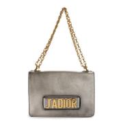 Pre-owned Leather shoulder-bags Dior Vintage , Gray , Dames