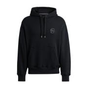 Oversized French Terry Hoodie met Double B Monogram Boss , Black , Her...