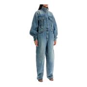 Denim illustratie overall jumpsuit Zimmermann , Blue , Dames