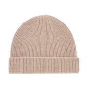 Kasjmier Beanie met Merkdetail Ermenegildo Zegna , Beige , Unisex