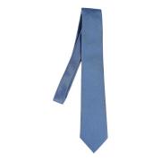 Elegante Zijden Stropdas voor Heren Ermenegildo Zegna , Blue , Heren