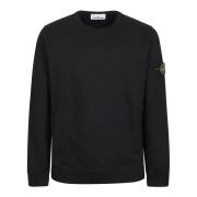 Casual Katoenen Sweatshirt voor Mannen Stone Island , Black , Heren