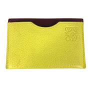 Pre-owned Leather wallets Loewe Pre-owned , Yellow , Dames